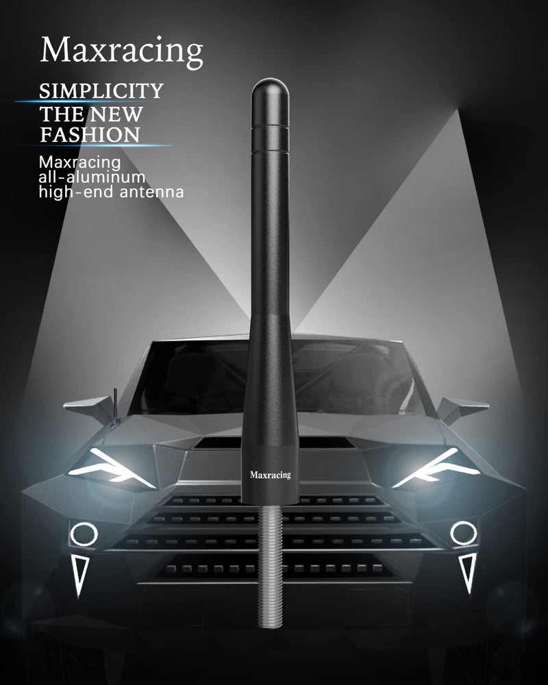 MAXRACING Short Truck Antenna Compatible with 2006-2025 Chevy Silverado 1500 / Carwash Safe/Aluminum Replacement Antenna - Image 1